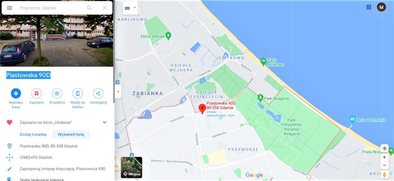Apartament 2 Pokoje W Gdansku Blisko Morza 1500 M Do Plazy Dış mekan fotoğraf